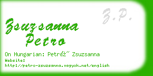 zsuzsanna petro business card